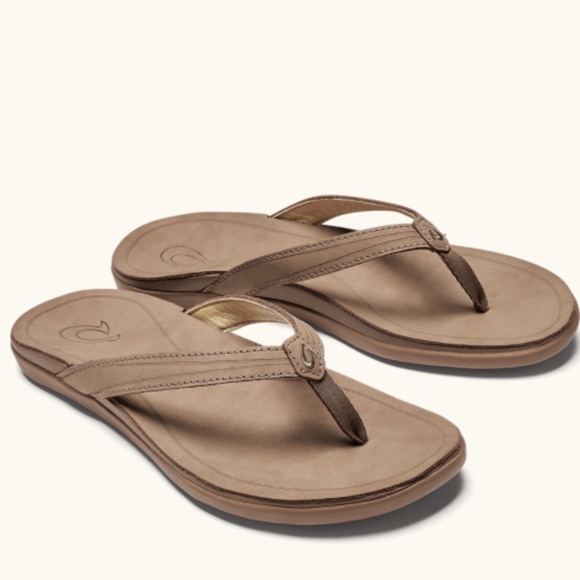 OluKai Shoes - New w/ Tags-Olukai Aukai Women's Lether Sandals-Tan